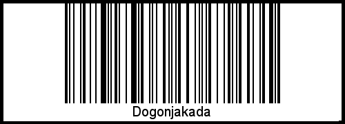 Barcode des Vornamen Dogonjakada