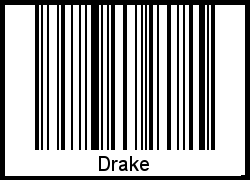 Barcode des Vornamen Drake