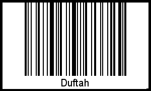 Barcode des Vornamen Duftah