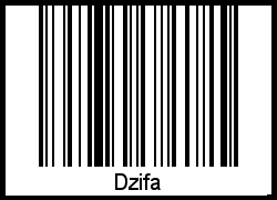 Interpretation von Dzifa als Barcode