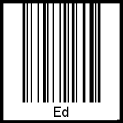 Barcode des Vornamen Ed