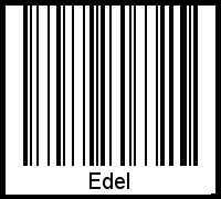 Barcode des Vornamen Edel