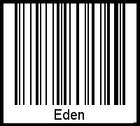 Barcode des Vornamen Eden