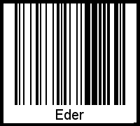 Interpretation von Eder als Barcode
