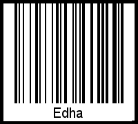Edha als Barcode und QR-Code