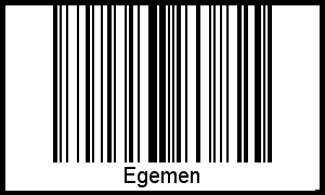 Barcode des Vornamen Egemen