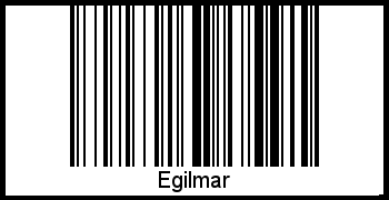 Der Voname Egilmar als Barcode und QR-Code
