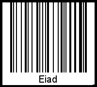 Eiad als Barcode und QR-Code