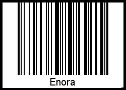 Der Voname Enora als Barcode und QR-Code