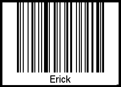 Interpretation von Erick als Barcode