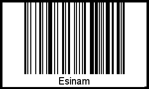Interpretation von Esinam als Barcode