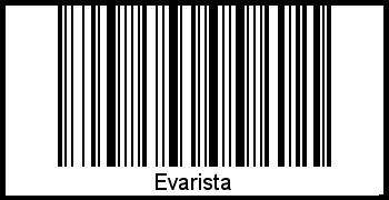 Der Voname Evarista als Barcode und QR-Code
