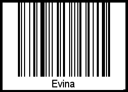 Evina als Barcode und QR-Code