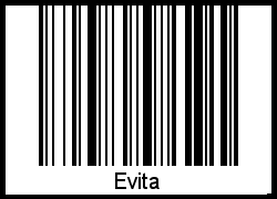 Interpretation von Evita als Barcode