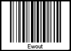 Barcode des Vornamen Ewout