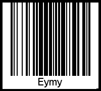 Der Voname Eymy als Barcode und QR-Code