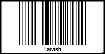 Barcode des Vornamen Faivish