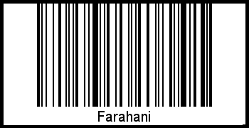 Farahani als Barcode und QR-Code