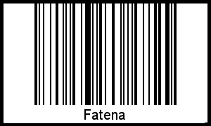Barcode des Vornamen Fatena