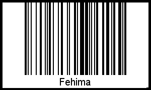 Barcode des Vornamen Fehima