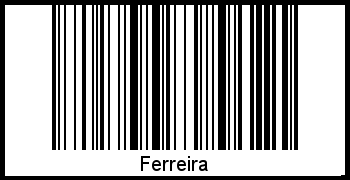 Ferreira als Barcode und QR-Code