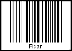 Interpretation von Fidan als Barcode