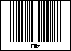 Der Voname Filiz als Barcode und QR-Code