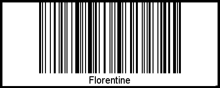 Der Voname Florentine als Barcode und QR-Code