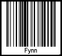 Der Voname Fynn als Barcode und QR-Code
