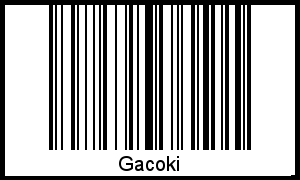 Barcode des Vornamen Gacoki