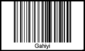 Gahiyi als Barcode und QR-Code