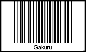 Barcode des Vornamen Gakuru