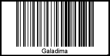 Der Voname Galadima als Barcode und QR-Code