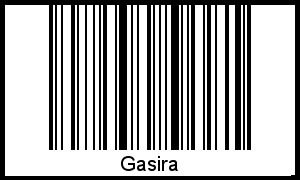 Der Voname Gasira als Barcode und QR-Code