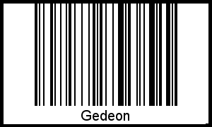 Der Voname Gedeon als Barcode und QR-Code