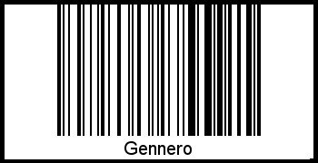 Barcode des Vornamen Gennero