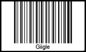 Der Voname Giigle als Barcode und QR-Code