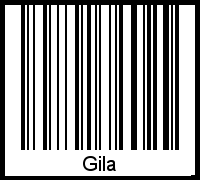 Barcode des Vornamen Gila