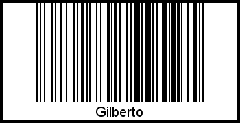 Der Voname Gilberto als Barcode und QR-Code