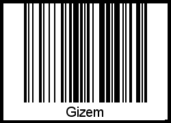 Barcode des Vornamen Gizem