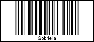 Barcode des Vornamen Gobriella