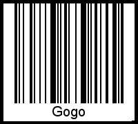Barcode des Vornamen Gogo
