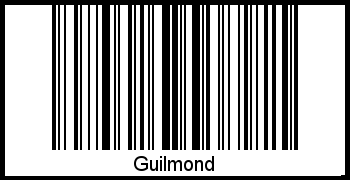 Barcode des Vornamen Guilmond