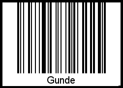 Interpretation von Gunde als Barcode