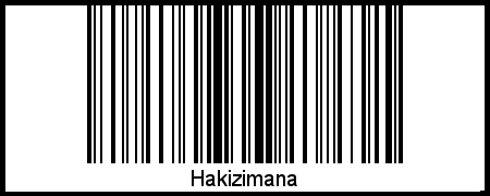 Interpretation von Hakizimana als Barcode