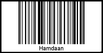 Barcode des Vornamen Hamdaan