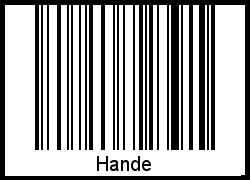 Interpretation von Hande als Barcode