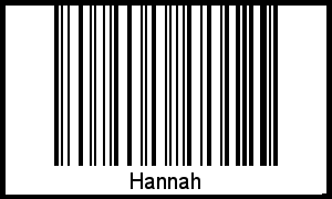 Der Voname Hannah als Barcode und QR-Code