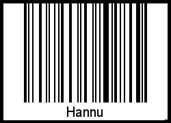 Barcode des Vornamen Hannu