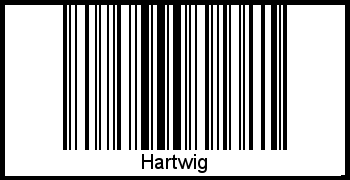 Der Voname Hartwig als Barcode und QR-Code